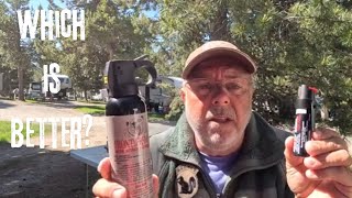 PERSONAL DEFENSE Bear Spray vs Self Defense Pepper Spray SHTF Planning Protection RV Travel [upl. by Niboc779]