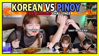 KOREAN🇰🇷 VS PINOY🇵🇭 SAMYANG SPICY NOODLES CHALLENGE🥵🔥  DASURI CHOI [upl. by Nonnad]