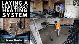 LAYING A UNDERFLOOR HEATING SYSTEM [upl. by Ailey]