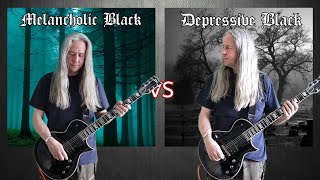 Melancholic Black Metal VS Depressive Black Metal Ultimate Guitar Riffs Battle [upl. by Tristis226]