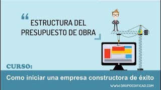 Estructura del presupuesto de obra [upl. by Rodmur]