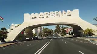 Driving Marbella The Golden Mile Puerto Banus [upl. by Warp]