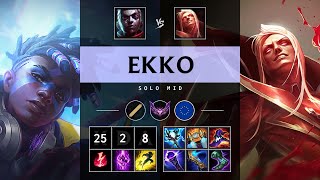 Ekko Mid vs Vladimir Triple Kill Legendary  EUW Master Patch 1418 [upl. by Gracia]