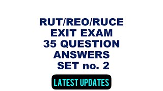 COC Revalidation for all Engineers RUT  REO  RUCE  EXIT EXAMS QUESTION amp ANSWERS  SET no 2 [upl. by Audy7]