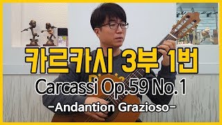 Matteo Carcassi Op 59 No 1 카르카시 3부 순서적 연습곡 1번 Andantino Grazioso [upl. by Margret657]