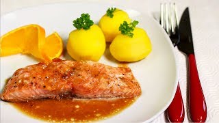 LACHS in ORANGENMARINADE  schnelles Feierabendrezept [upl. by Aihsetal628]