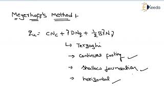 Meyerhoffs Method  Bearing Capacity  Geotechnical Engineering  GATE [upl. by Kamila]