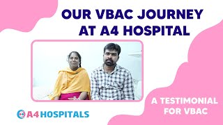 சிசேரியனுக்குப் பிறகு சுகப்பிரசவம் சாத்தியமாVBAC Success StoryA4 Hospital and Maternity Centre [upl. by Attiuqram]