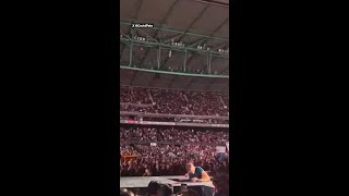 Chris Martin falls through stage in Melbourne [upl. by Ajdan]