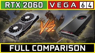 RTX 2060 vs RX Vega 64  Full Comparison in 25 Games [upl. by Enajiram]