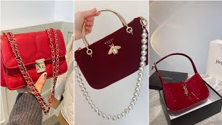 GORGEOUS RED BAGS COLLECTION FOR WOMEN❤COLECCIÓN DE BOLSOS ROJOS PARA MUJER [upl. by Bowles310]