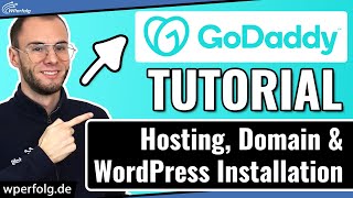 Godaddy WordPress Hosting Domain kaufen amp WordPress Installieren in 2024 Tutorial deutsch [upl. by Sidran]