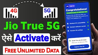 jio true 5g kaise activate kare l jio 5g network settings l jio 5g unlimited data kaise use kare [upl. by Oidale]