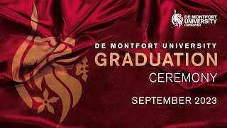 DMU September Graduations 2023 Thursday 14 September 10am [upl. by Diandre7]