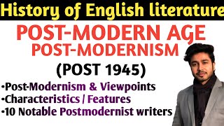 Post Modernism  Post Modernism in English literature  PostModern Age in English literature [upl. by Aisul254]