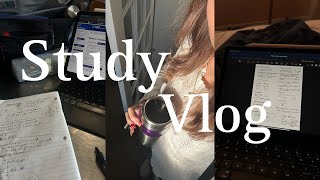 Study Vlog  waking up at 5am to study [upl. by Kamp]