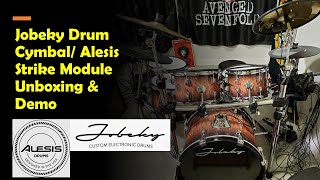 Jobeky Electronic Drum Cymbal Alesis Strike Module Unboxing and Demo [upl. by Ariem203]