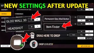 New SETTINGS After Update  Free fire new settings  free fire setting [upl. by Rats]