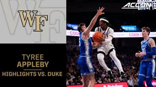 Wake Forests Tyree Appleby The Catalyst For Wakes Big Upset vs Duke [upl. by Ainirtac]