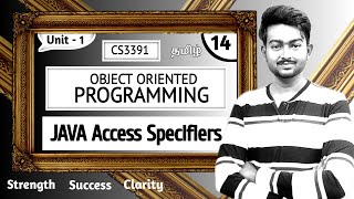 Java Access Specifiers in Tamil  Object Oriented Programming in Tamil Unit 1 Java in Tamil CS3391 [upl. by Lipman]