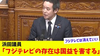 【衝撃】浜田議員「フジテレビの放送免許取り消しの提案を検討する」 [upl. by Esekram845]