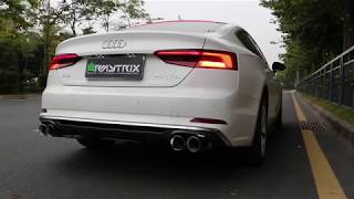 2018 Audi A5 B9 w ARMYTRIX S5Style Quad Tips Conversion Exhaust  Pure Sounds [upl. by Ramoj922]