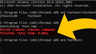 How To Fix FASTBOOT errors  FAILED remote unknown command FAILED command write failed etc [upl. by Harms]