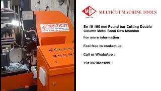 EN 19 190 mm Round bar Metal Cutting Machine with Back Side and Top Clamping Double Column Band Saw [upl. by Duwe]