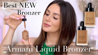 ARMANI LUMINOUS SILK LIQUID BRONZER DROPS Application  Review  Found a New Favorite Bronzer [upl. by Bathsheb995]