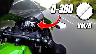 KAWASAKI ZX10R  ACCELERATION 🔥 0300 KMH  PURE SOUND [upl. by Alien520]