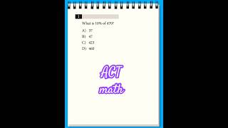 Percents  SAT amp ACT prep algebra maths shorts [upl. by Knowles352]