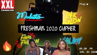 Mulatto ATE🔥  Fivio Foreign Calboy 24kGoldn and Mulattos 2020 XXL Freshman Cypher  REACTION [upl. by Arekat541]