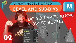 Maya Modelling Lesson 2 Bevel and Subdivs [upl. by Blau102]