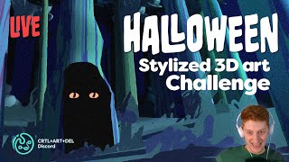 Halloween stylized 3D challenge featuring Tradigital 👻 [upl. by Sayette]