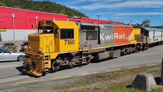 Tranzalpine train departing Greymouth station [upl. by Lovel]