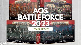 WHICH IS THE BEST VALUE  RANKING ALL THE WARHAMMER AGE OF SIGMAR CHRISTMAS BOXES BATTLEFORCES 2023 [upl. by Carlile]