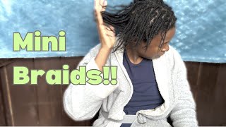 Mini Braids on Short Natural Hair [upl. by Diandre]