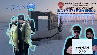 ICE FISHING TOURNAMENT IN 30° WEATHER [upl. by Aisek]