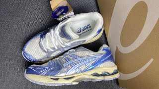 ASICS Gel Kayano 14 Cream Metallic Blue 1203A537 102 From Supkicks [upl. by Donovan]