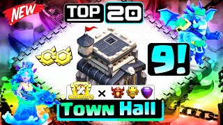 TOP 20 TH9 WAR BASEWITH LINK2024BASE TH 9 TERKUAT best anti 3 Star amp anti Dragon war base 2024 [upl. by Oravla]