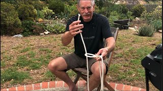 Barefoot Grandpa Tying the Bowline Knot [upl. by Agna]