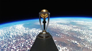 ICC Mens Cricket World Cup Trophy Tour 2023 launches into space 🚀 [upl. by Wulf]