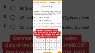 JAMB Chemistry Quiz of the Day jamb2025 jamb jambexam [upl. by Nosredneh]