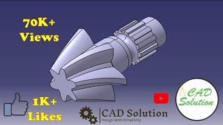 Helical Gear Design In Catia V5  Multisection  CATIA V5 Tutorial [upl. by Ronen]