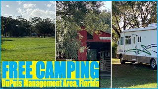 FREE Camping in Florida DuPuis Management Area Hot Showers Free RV Dump Station and more [upl. by Arrio]