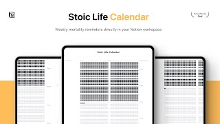 How To Build A Stoic Calendar In Notion [upl. by Jopa]