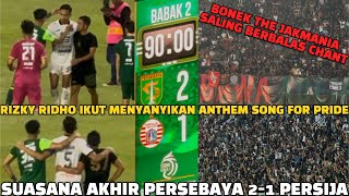 RIZKY RIDHO IKUT MENYANYIKAN ANTHEM SONG FOR PRIDE BONEK THE JAKMANIA SALING BERBALAS CHANT [upl. by Ayarahs681]