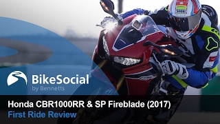 Honda CBR1000RR and SP Fireblade 2017  First Ride Review [upl. by Notsecnirp]