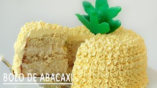 BOLO DE FESTA DE ABACAXI COM COCO  BOLO MOLHADINHO [upl. by Katharine949]