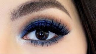 3 min blue smokey eye tutorial [upl. by Sabra609]